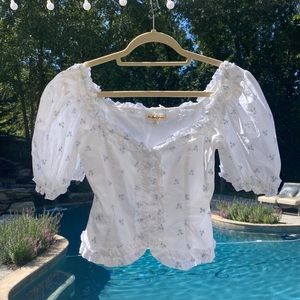 For Love and Lemons Puff Sleeve Top